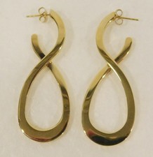 1 Paar große goldfarbene