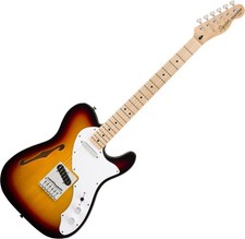 Squier Affinity Serie Telecaster Thinline 3-Color Sunburst Halbakustik E-Gitarre