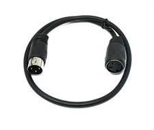 SYSTEM-S S-Video Kabel 50 cm Din 3 Pin Stecker zu Buchse in Schwarz