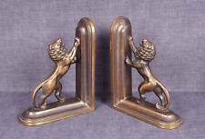 2 Buchstützen Bronze Löwe