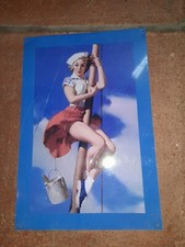 Blechschild Pin Up Frau Sexy Matrosin Seefahrt Schiff Retro Vintage-Style