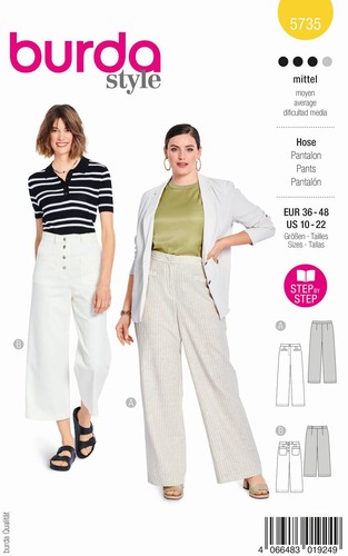 Schnittmuster hose mit weiten - mit,