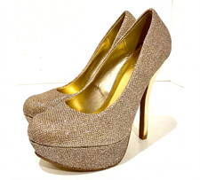 Gold Glitter Platform Stiletto