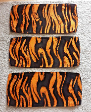 3x Kissenbezüge Bezüge Couch 60 cm x 26 cm orange schwarz Top Zustand wie neu