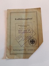 Original Brief Triumph Cornet Fahrzeugbrief Motorrad N10