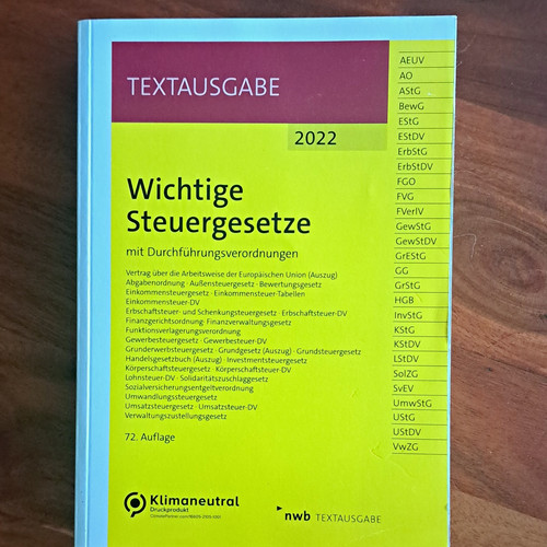 Nwb wichtige steuergesetze - nwb,
