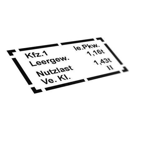 Typenschild kfz passend vw - typenschild,