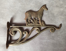 Wandhalterung - für Blumenampel - Gusseisen - schwarz - ca. 29 x 18 cm - Pferd