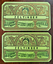 Vintage Zeltinger Wine Labels