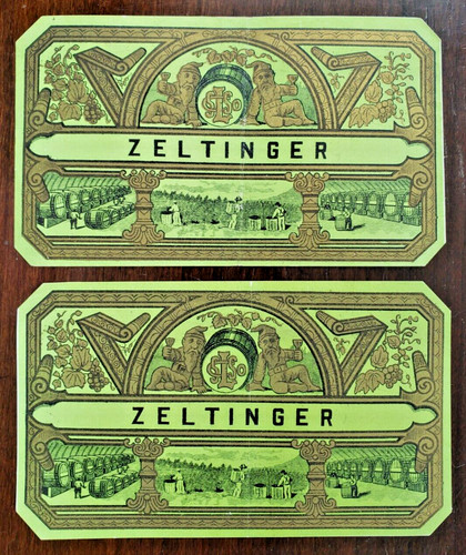 Vintage zeltinger wine labels - vintage,