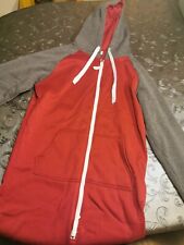 Herren Overall Jumpsuit Jogging Onesie Trainingsanzug Rot Grau Weiß XXL 