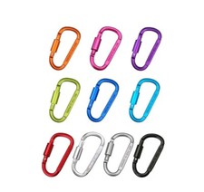 2 St.Alu Karabinerhaken Camping Schraubverschluss  82×42mm