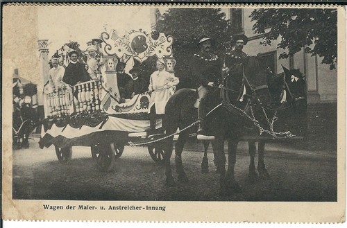 Ansichtskarte wagen der - ansichtskarte, maler-