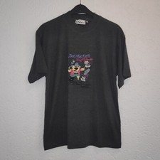 Carlo Colucci T-Shirt Vintage Jack Mac Knife Gr.48 | 100% Baumwolle | Dunkelgrau