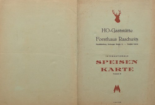 Forsthaus raschwitz menükarte - forsthaus,