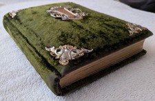 Fotoalbum Jugendstil Applikation, alt, antik, Umschlag Samt, 14 Kartonseiten
