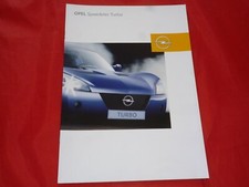 OPEL Speedster Turbo Prospekt Brochure Depliant Folleto von 2003
