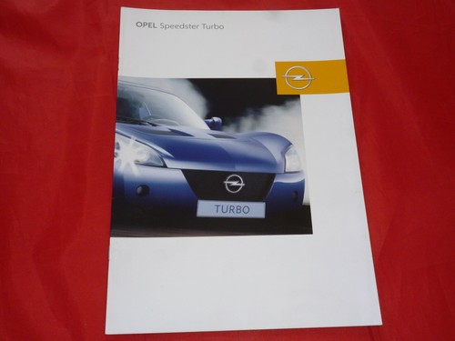 Opel speedster turbo prospekt - speedster,