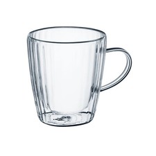 Doppelwandige Gläser mit Henkel Thermogläser Kaffeetassen Tee 2-er Set 250 ml 