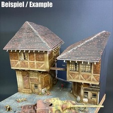 Fachwerkhäuser 1:35 (3 Optionen) - Laser Cut Bausatz aus Holz zum selberbauen