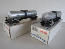 2x Märklin 4757 Kesselwagen EVA, 4 Achsen, H0, OVP