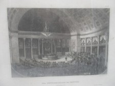 Original Stahlstich „Die Congress Halle im Capitol Washington“ John Poppel