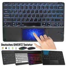 Tastatur Funk Maus Wireless Kabellos Keyboard Bluetooth QWERTZ Layout Deutsch DE