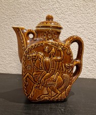 KAFFEE - / TEEKANNE  SELTENE AUSFÜHRUNG  BRAUN  MIT MUSTER