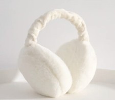 OHRENSCHÜTZER FAUXPELZ EAR MUFFS WEISS UNISEX WARME PLÜSCH OHRWÄRMER KÄLTESCHU