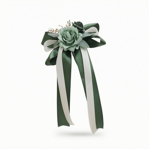 Schleife mit kunstblumen - schleife,