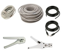 Patchkabel Netzwerkkabel 2-20m Crimpzange Kabeltester RJ45 LAN DSL Ethernet Kopp