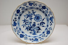 Antik Meissen Teller Zwiebelmuster Goldrand Knaufschwerter um 1880