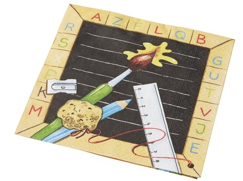 Servietten 123 abc einschulung - servietten,