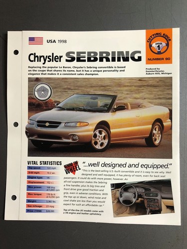 1998 chrysler sebring - chrysler,