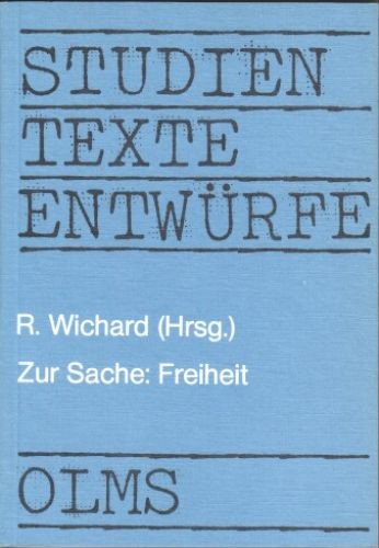 Zur sache freiheit - sache, rudolf