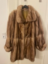 Pelzmantel Damen, kurz, echter Goldzobel