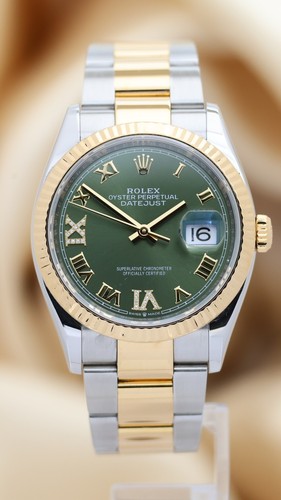 Rolex datejust olive green - rolex,