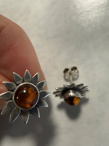 Vintage sterling silver amber - vintage,