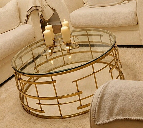 Ovaler couchtisch modern - couchtisch, mit