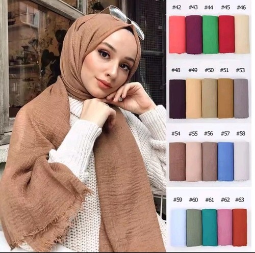 Crinkle-Baumwoll-Hijab