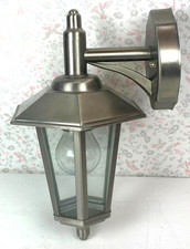 Wandlaterne Wandlampe silberfarben  33 cm hoch, 22 cm tief, 20 cm breit