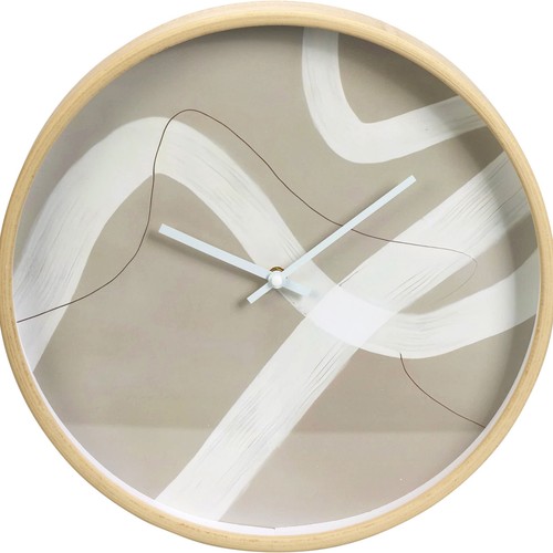 Wanduhr creme beige ø - beige,