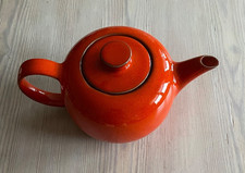 Melitta Teekanne Keramik Selen Rot, Vol. etwas mehr als 1 Liter, bauchig