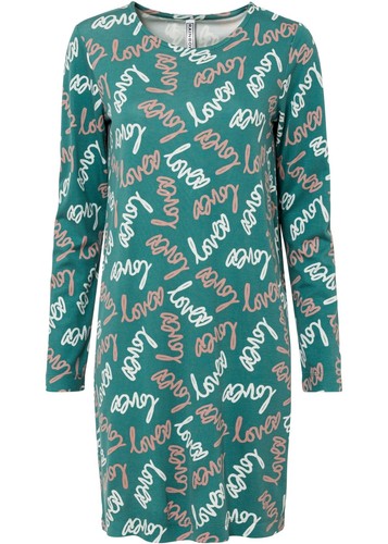 Langarm shirtkleid mit print - langarm,