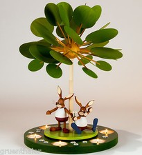  Teelicht-Pyramide Jahreszeitenbaum Osterhasen Osterpyramide Erzgebirge Neu 