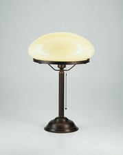 Tischlampe Messing Glas