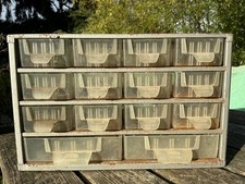 Vintage Raaco Metall Kleinteile Werkzeug Schrank 14 Schubladen Aufbewahrung Garage Schuppen