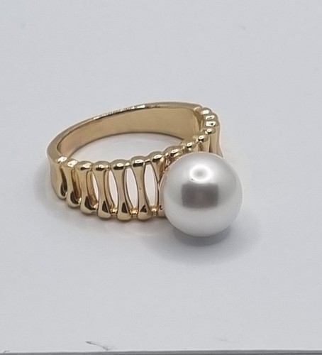 Goldbandring mit perle - mit,