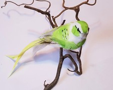 Grüner Vogel mit Clip - Deko