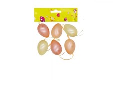 6 Kunststoffeier 6 cm farbig